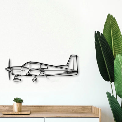 Aa 5 Classic Aircraft Silhouette Metal Wall Art - Tinvibe