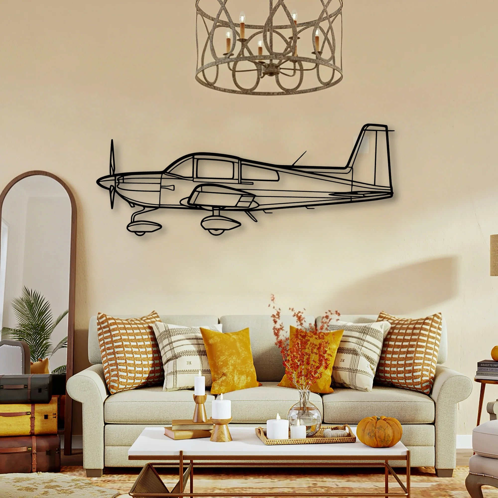 Ag 5B Tiger 2 Classic Aircraft Silhouette Metal Wall Art - Tinvibe