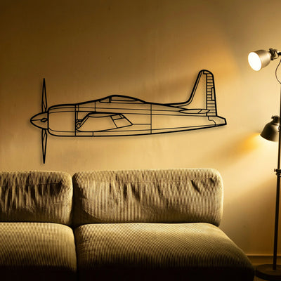 As Sa 202 Bravo Classic Aircraft Silhouette Metal Wall Art - Tinvibe