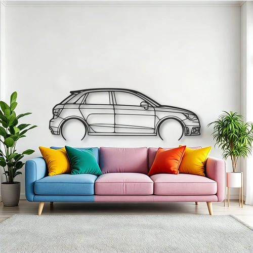 Audi A1 Classic Silhouette Metal Wall Art - Tinvibe