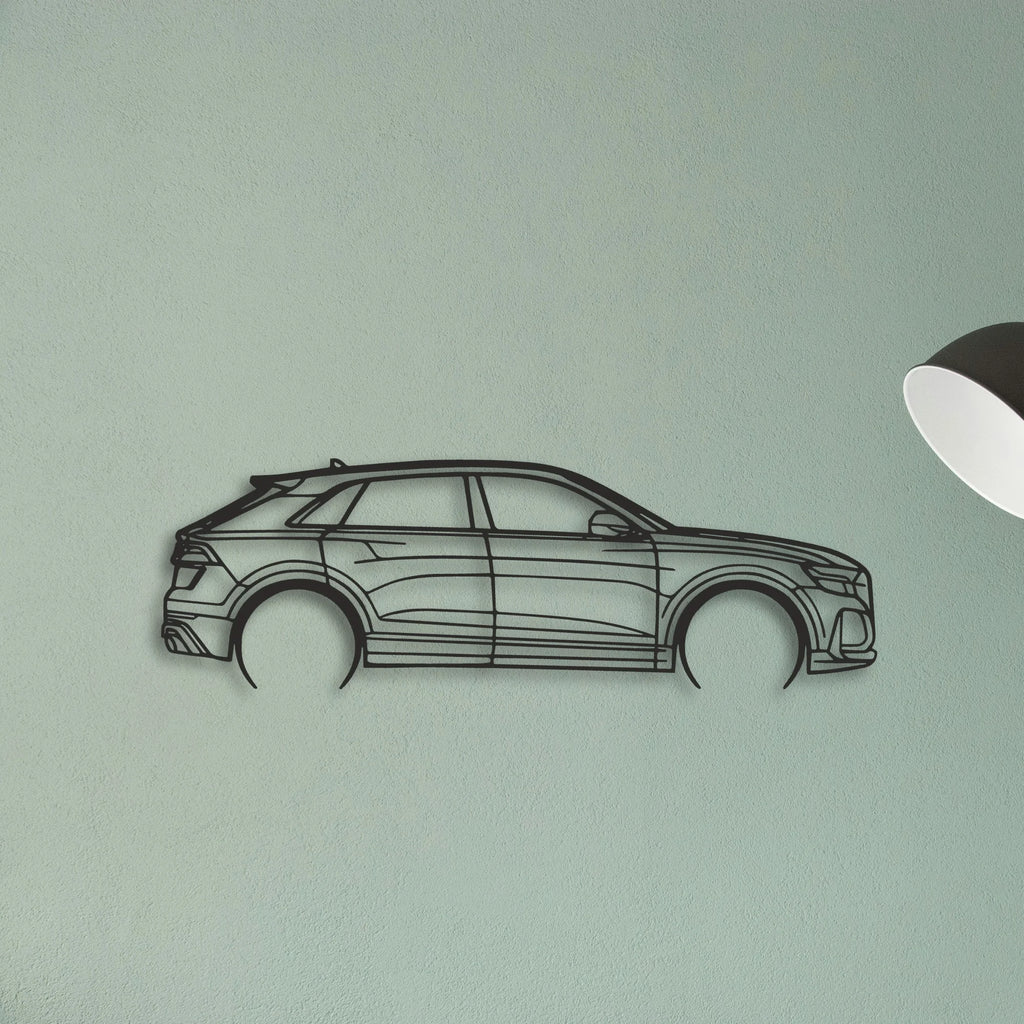Audi Q8 Classic Silhouette Metal Wall Art - Tinvibe
