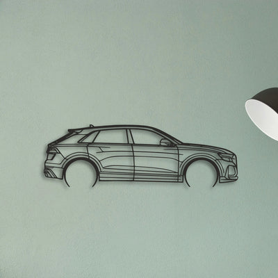 Audi Q8 Classic Silhouette Metal Wall Art - Tinvibe