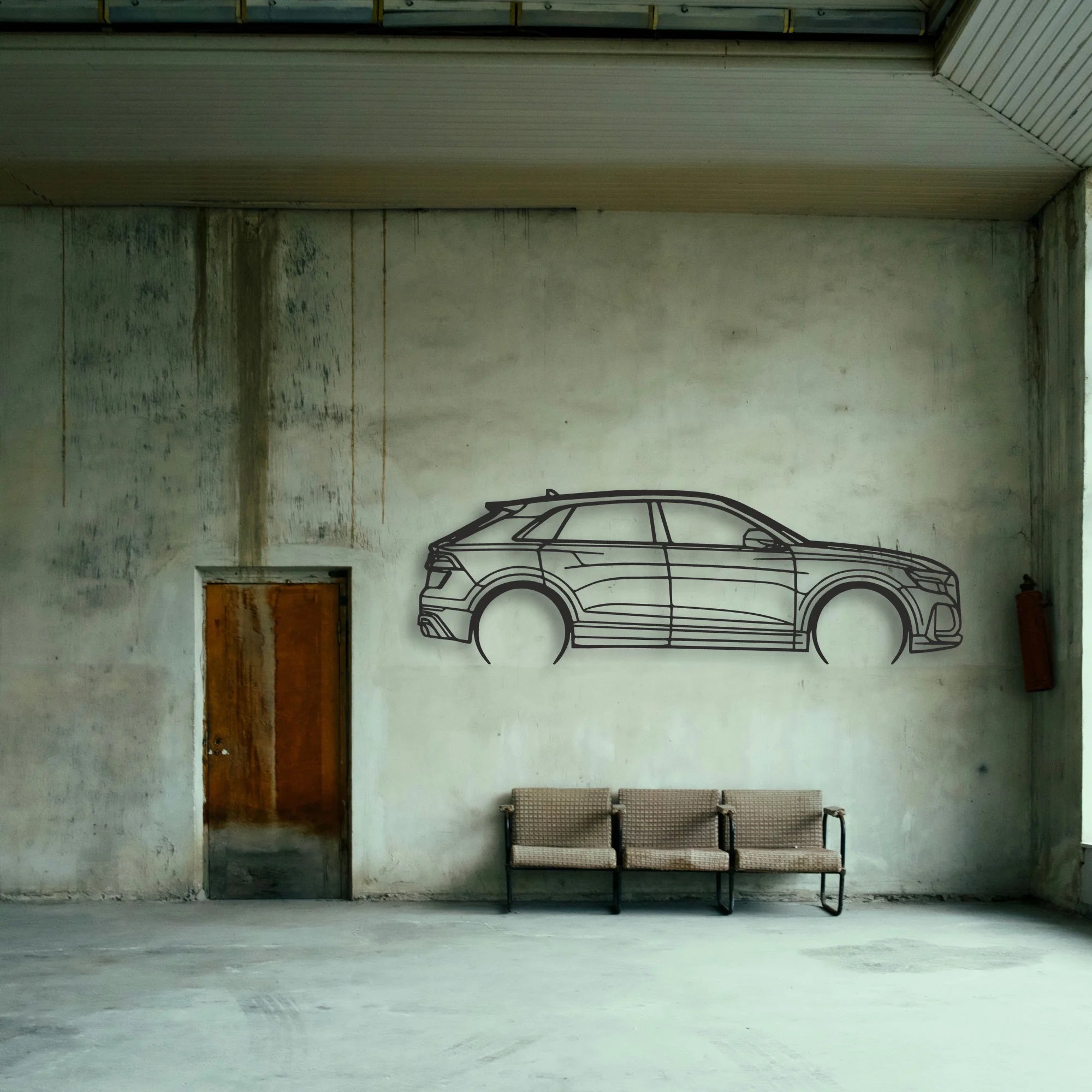 Audi Q8 Classic Silhouette Metal Wall Art - Tinvibe