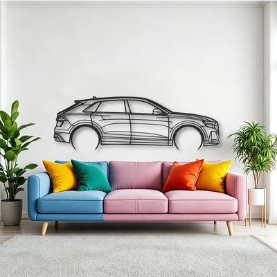 Audi Q8 Classic Silhouette Metal Wall Art - Tinvibe