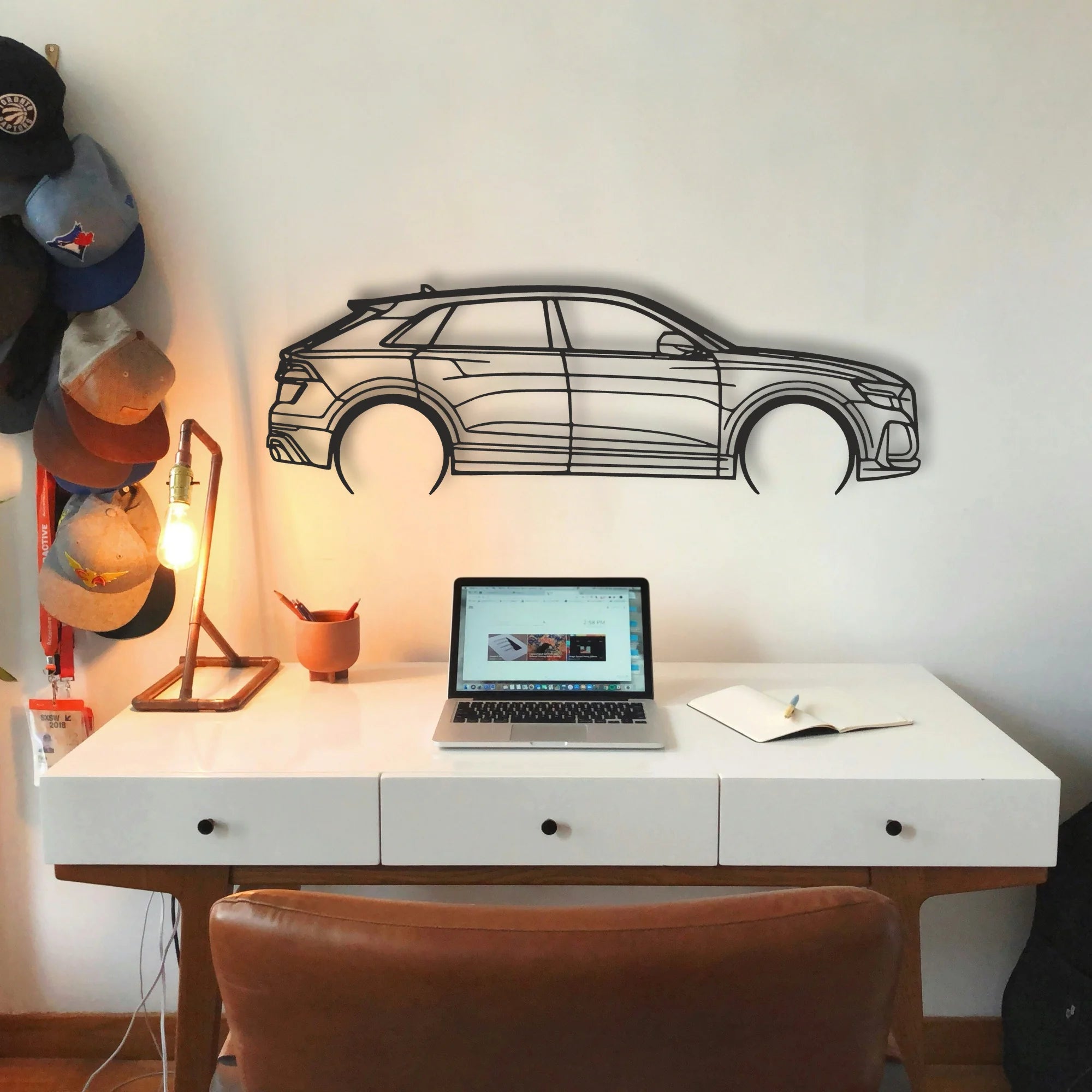 Audi Q8 Classic Silhouette Metal Wall Art - Tinvibe