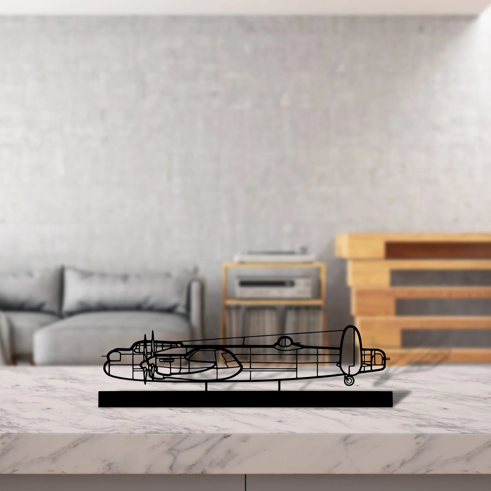 avro-lancaster Silhouette Metal Art Stand - Tinvibe