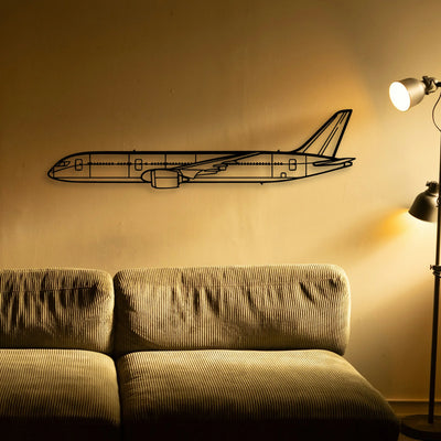 B787 Dreamliner Classic Aircraft Silhouette Metal Wall Art - Tinvibe