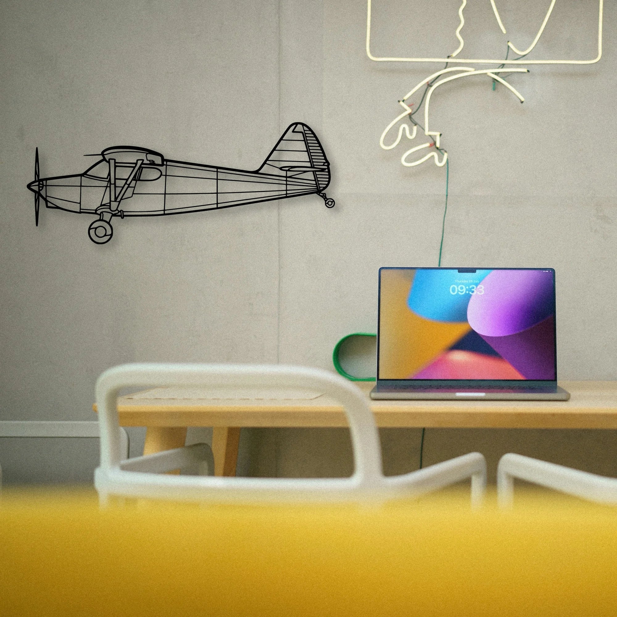 Bell 212 Sentry 2 Classic Aircraft Silhouette Metal Wall Art - Tinvibe
