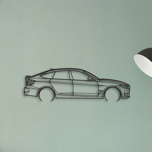 BMW 330 GT Classic Silhouette Metal Wall Art - Tinvibe