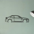 BMW M2 F87 Classic Silhouette Metal Wall Art - Tinvibe