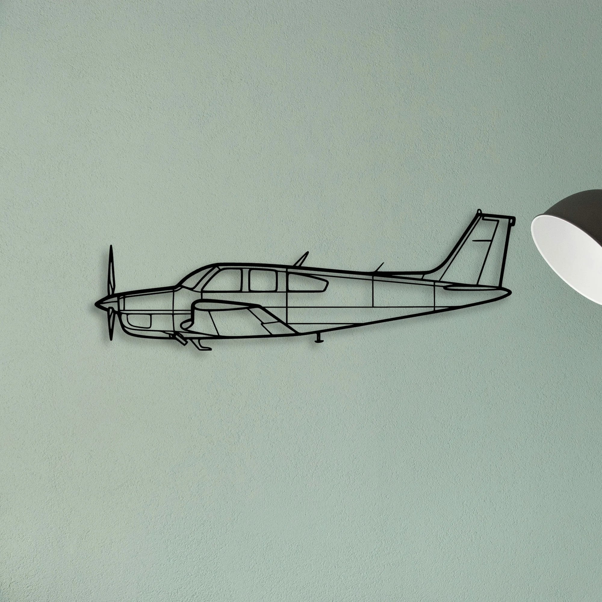 Bonanza F33A Classic Aircraft Silhouette Metal Wall Art - Tinvibe