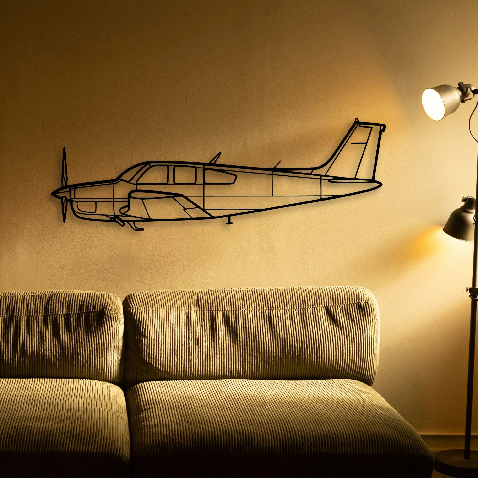 Bonanza F33A Classic Aircraft Silhouette Metal Wall Art - Tinvibe