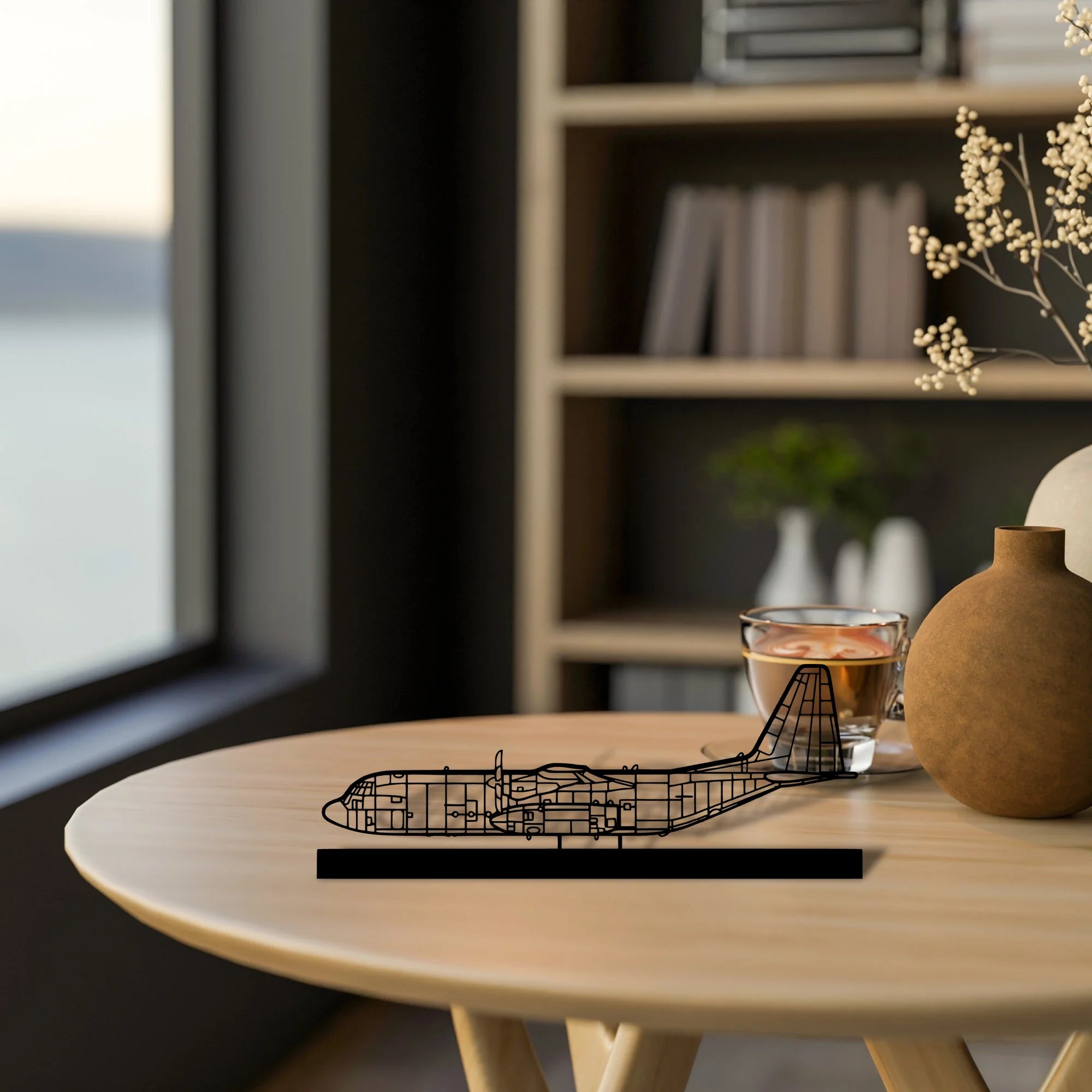 c-130 Silhouette Metal Art Stand - Tinvibe