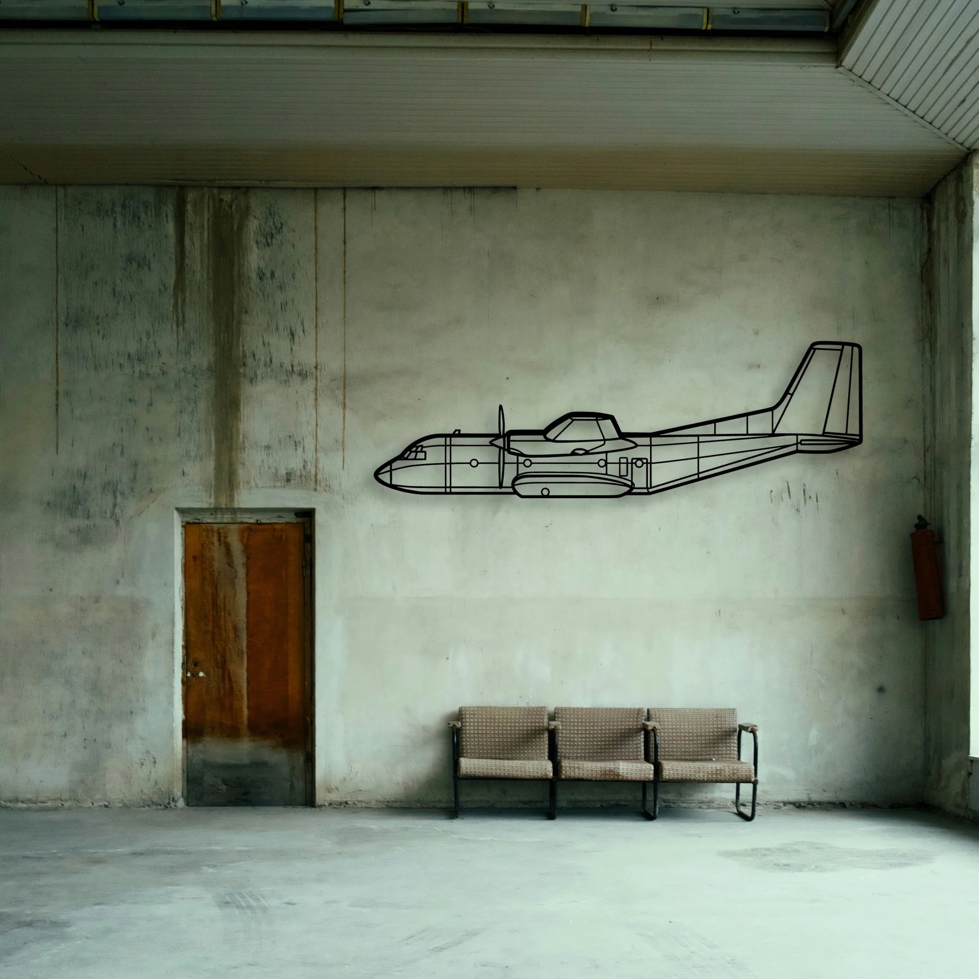 C 160 Classic Aircraft Silhouette Metal Wall Art - Tinvibe