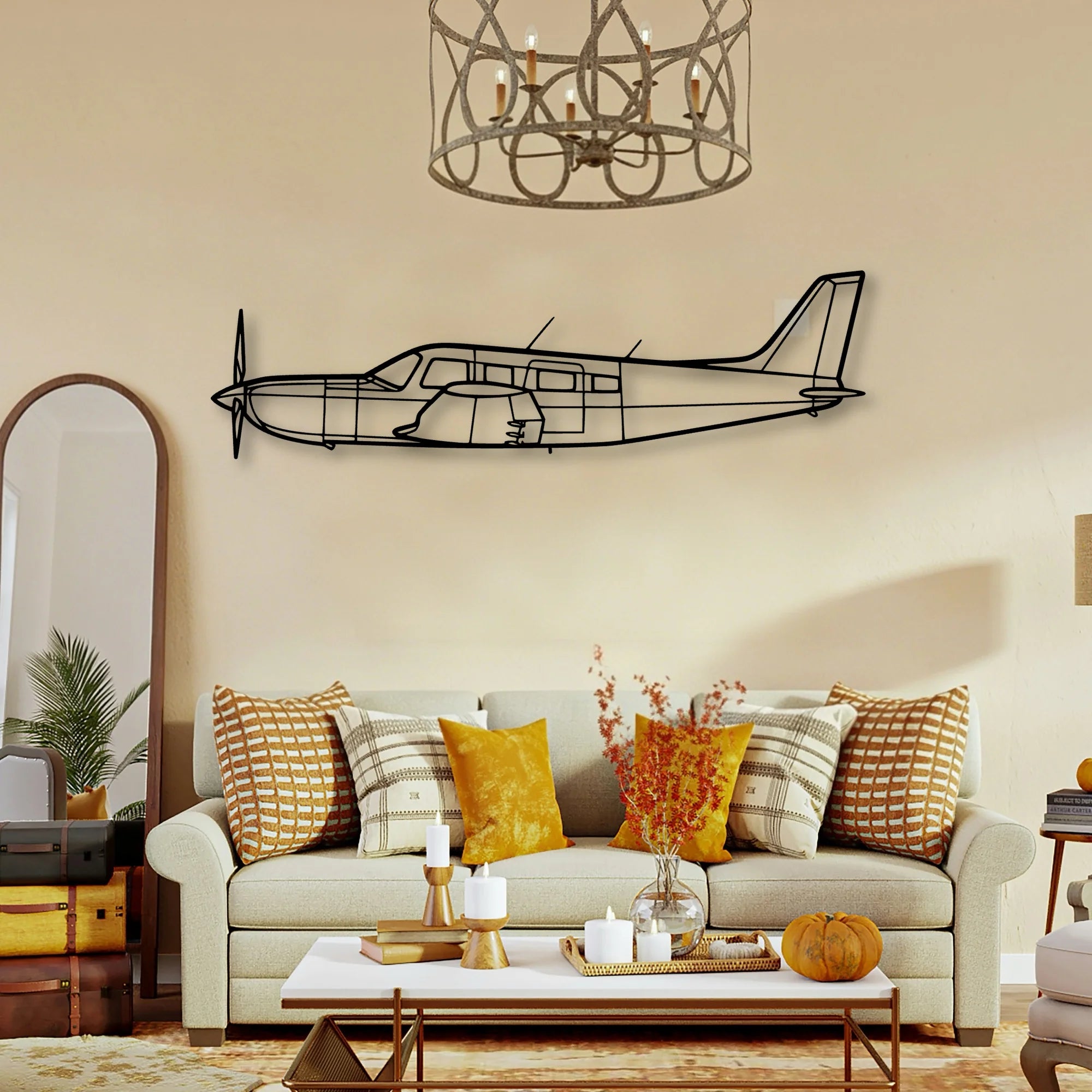 C 5 Galaxy 2 Classic Aircraft Silhouette Metal Wall Art - Tinvibe