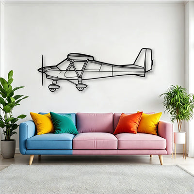 C42B 2 Classic Aircraft Silhouette Metal Wall Art - Tinvibe