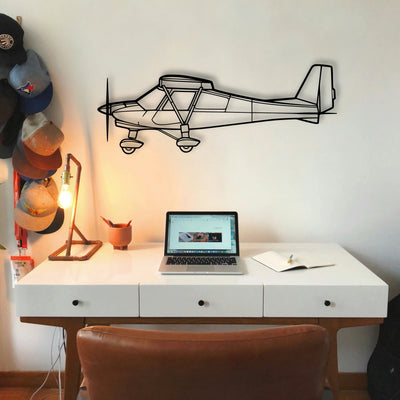 C42B 2 Classic Aircraft Silhouette Metal Wall Art - Tinvibe