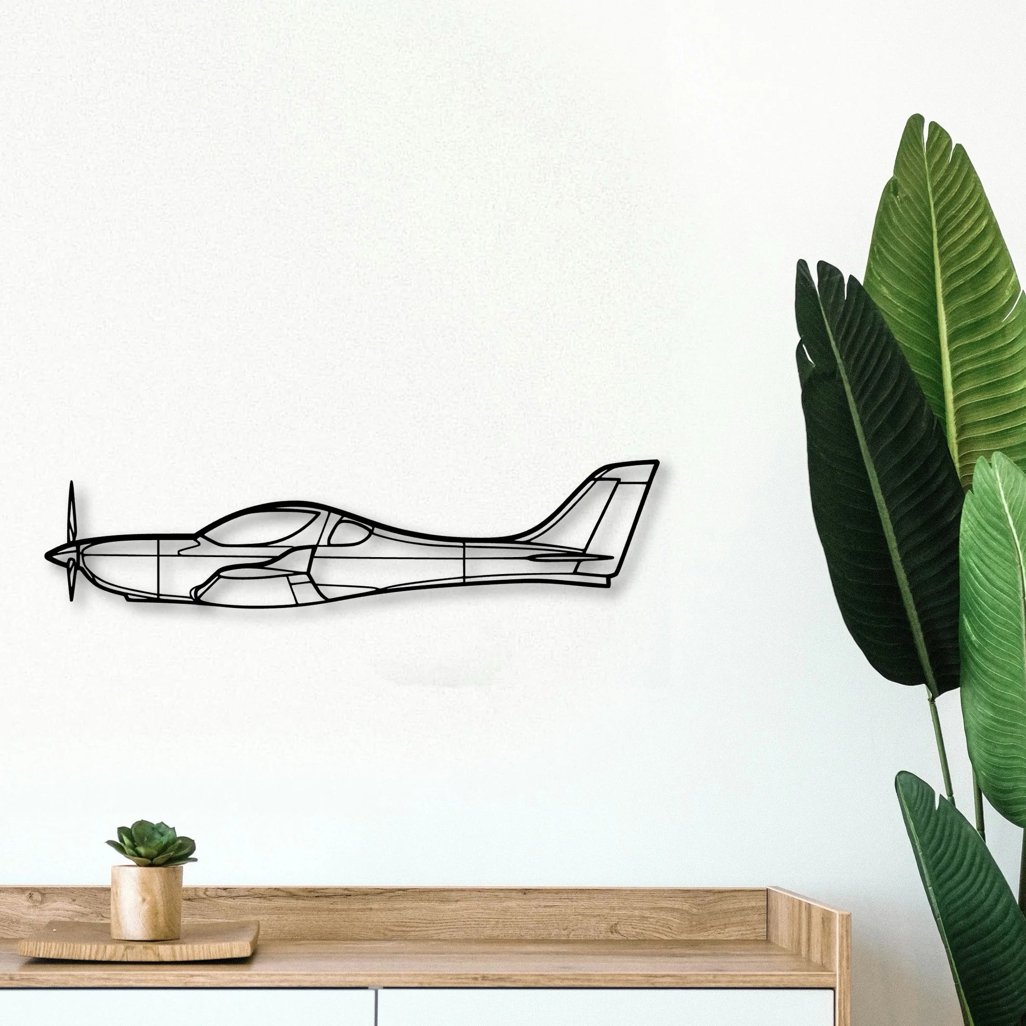 C42B 3 Classic Aircraft Silhouette Metal Wall Art - Tinvibe