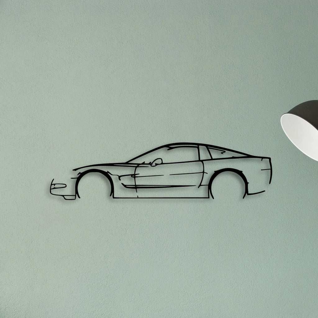 C5 Classic Silhouette Metal Wall Art - Tinvibe