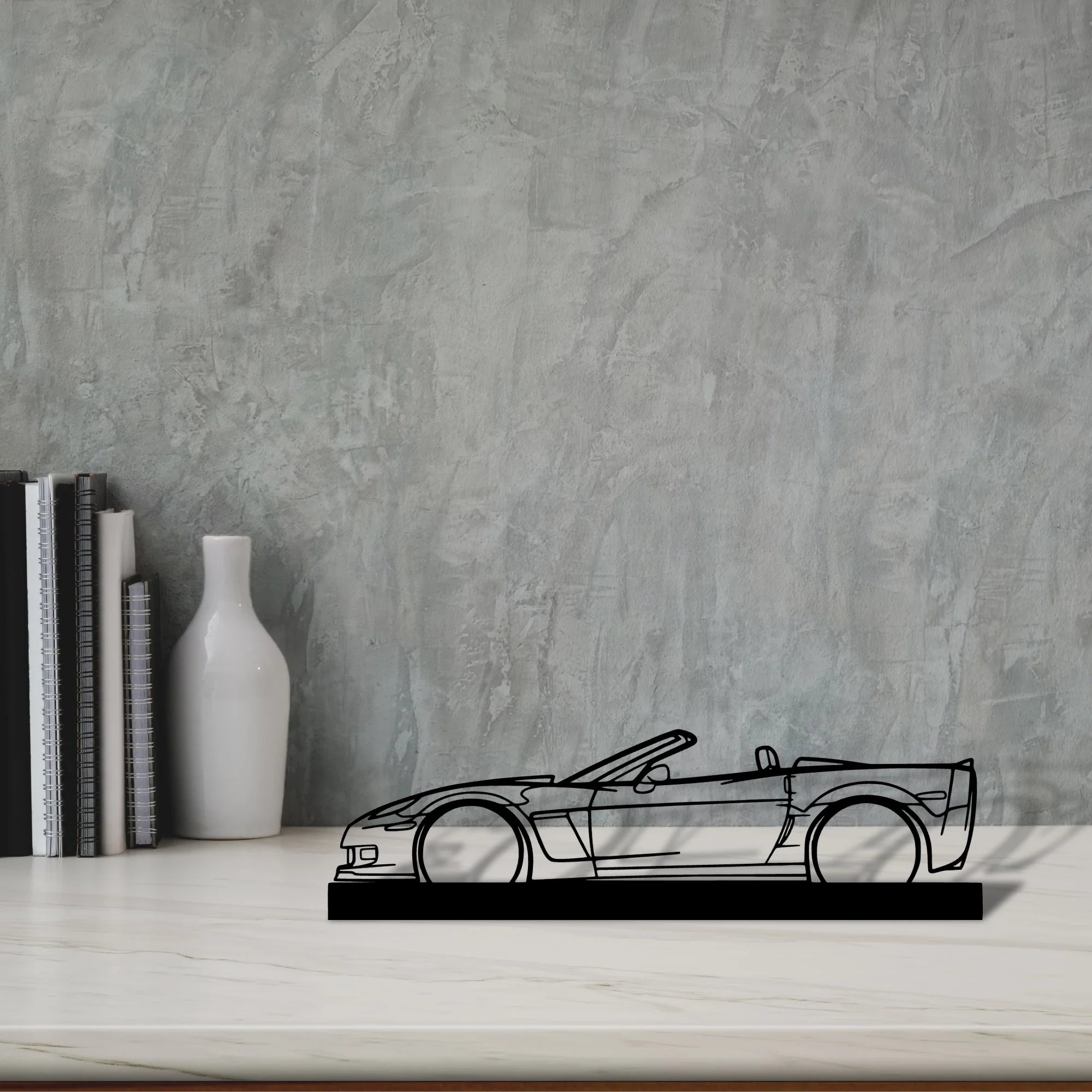 c6-cabrio Silhouette Metal Art Stand - Tinvibe