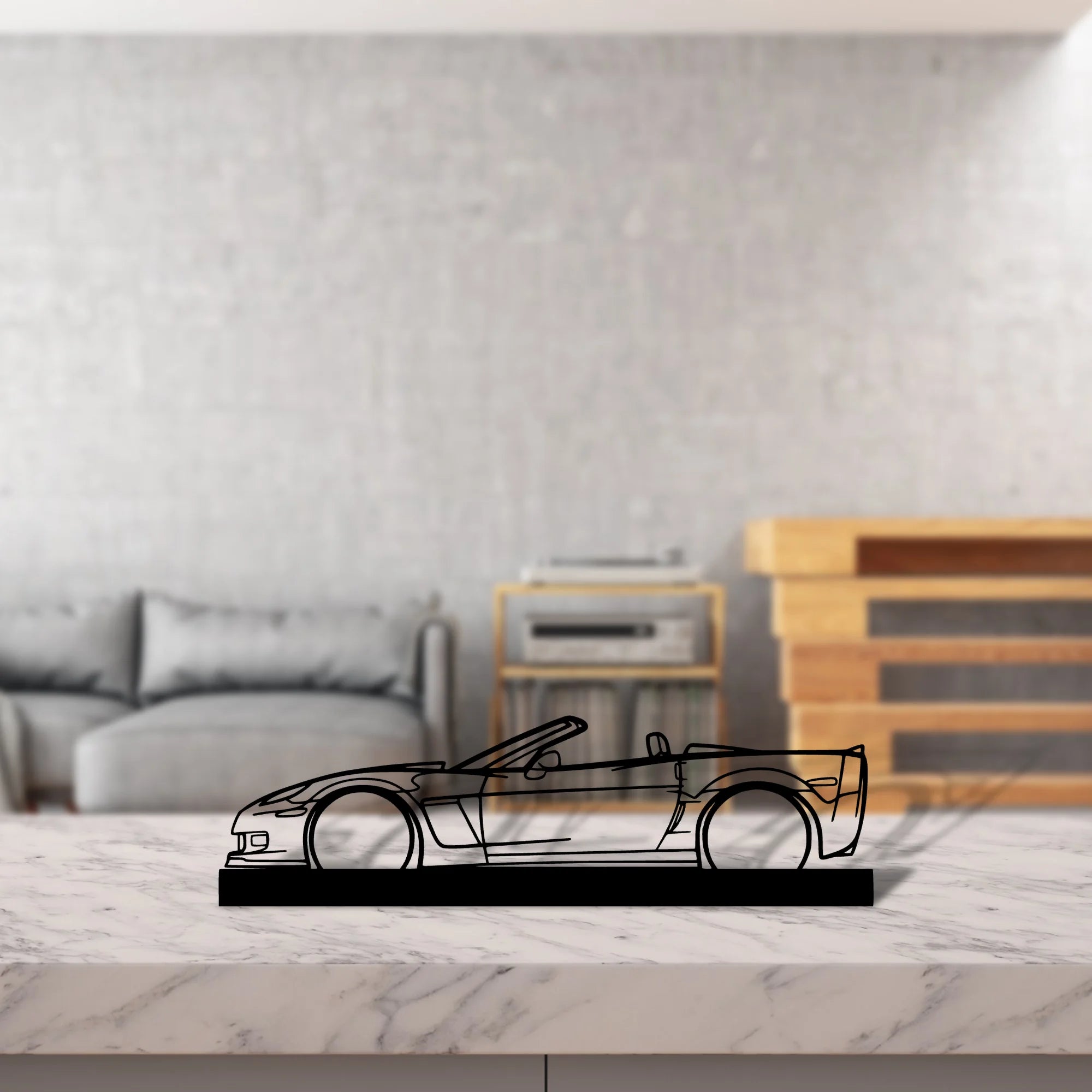 c6-cabrio Silhouette Metal Art Stand - Tinvibe