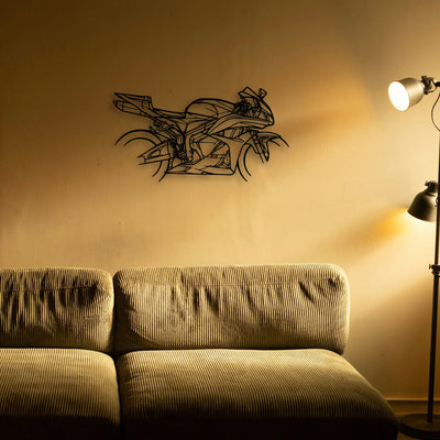 Cbr 600RR 2009 Classic Motorcycle Silhouette Metal Wall Art - Tinvibe