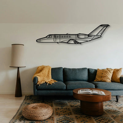 CJ3 3 Classic Aircraft Silhouette Metal Wall Art - Tinvibe