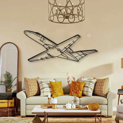 CJ3 Classic Aircraft Silhouette Metal Wall Art - Tinvibe