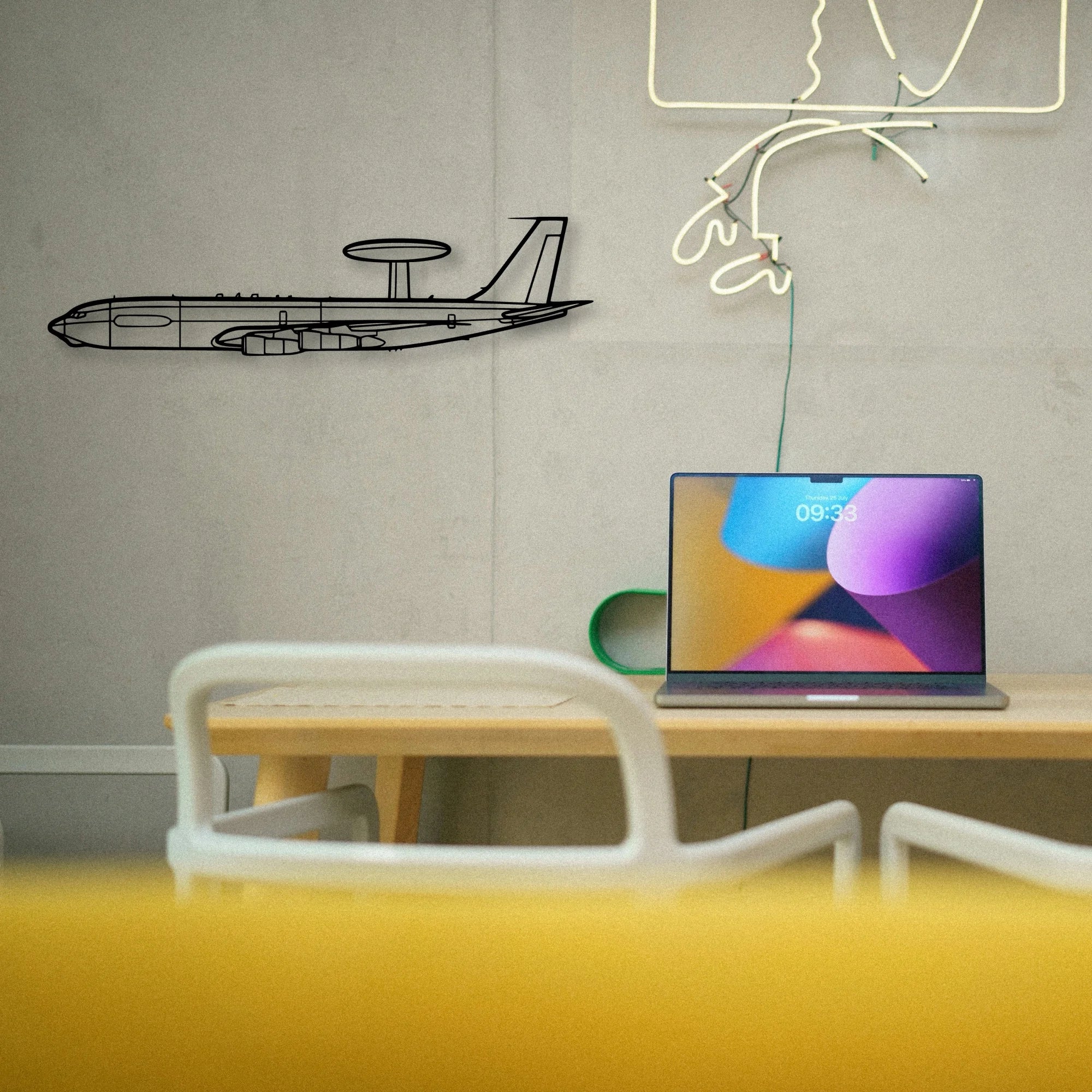 Columbia 350 Classic Aircraft Silhouette Metal Wall Art - Tinvibe