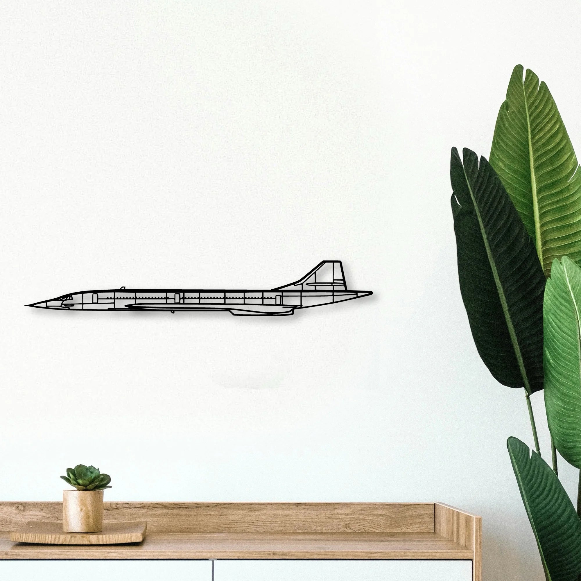 Concorde Classic Aircraft Silhouette Metal Wall Art - Tinvibe