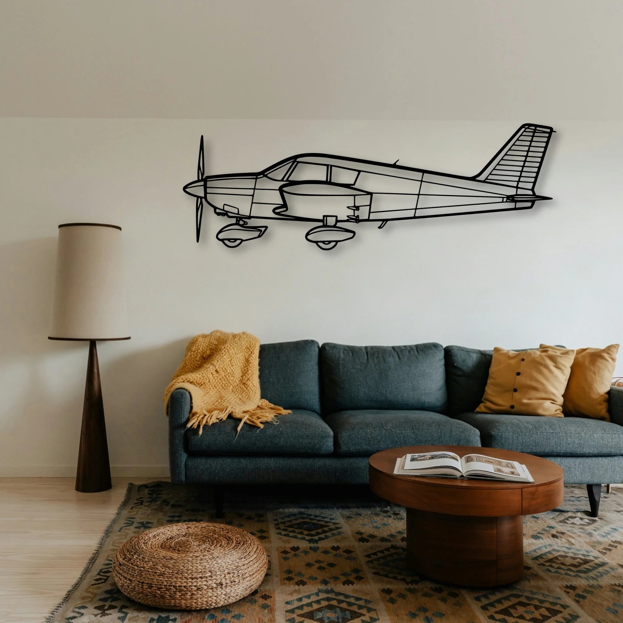 DA40 Classic Aircraft Silhouette Metal Wall Art - Tinvibe