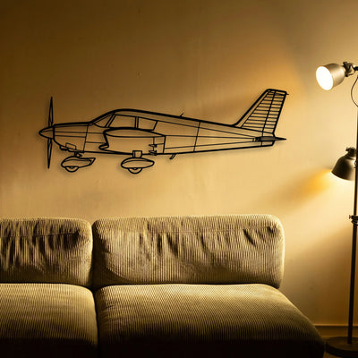 DA40 Classic Aircraft Silhouette Metal Wall Art - Tinvibe