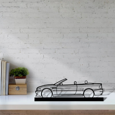e46-m3-convertible Silhouette Metal Art Stand - Tinvibe