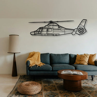 EC135T2 Classic Aircraft Silhouette Metal Wall Art - Tinvibe