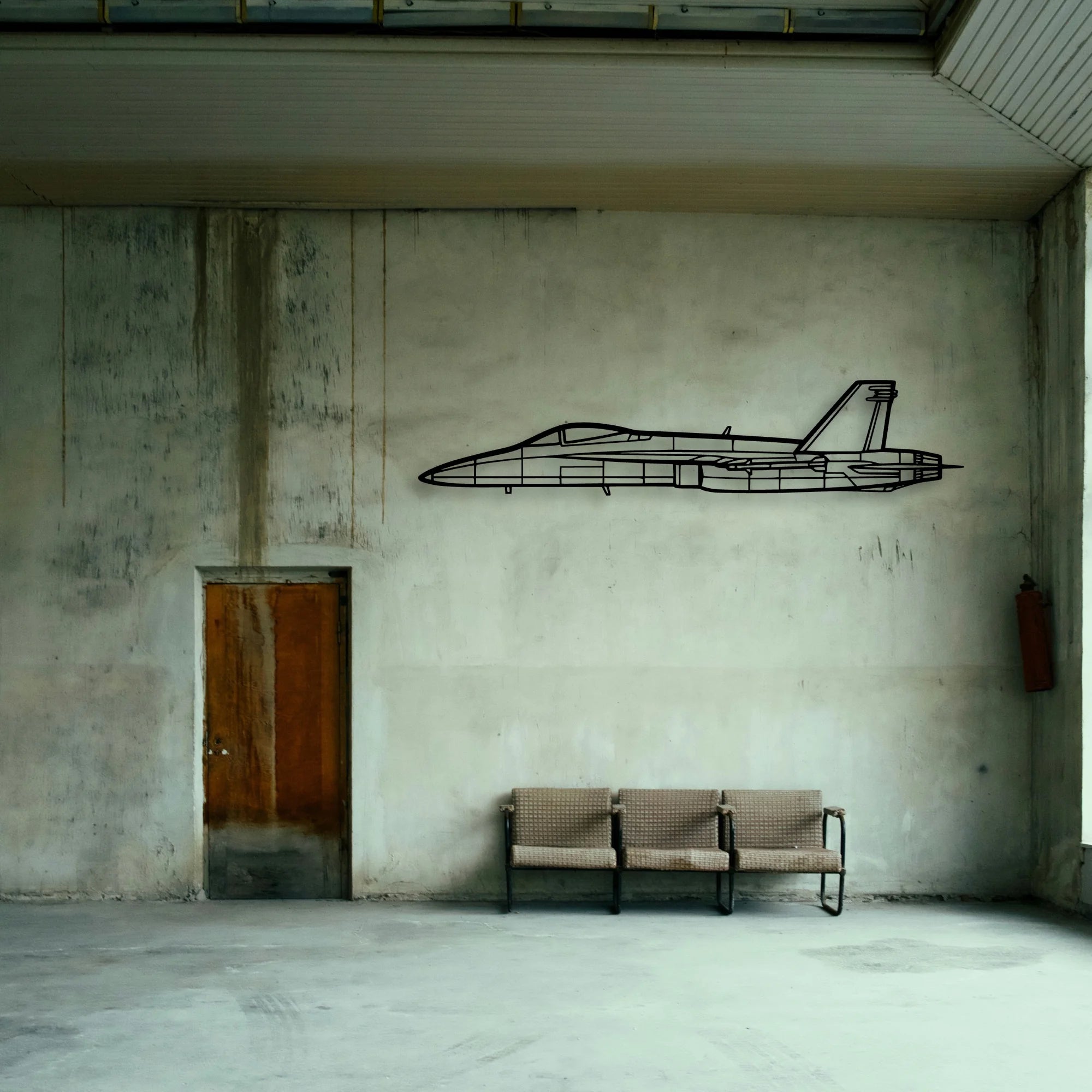 F A18 C Hornet Classic Aircraft Silhouette Metal Wall Art - Tinvibe
