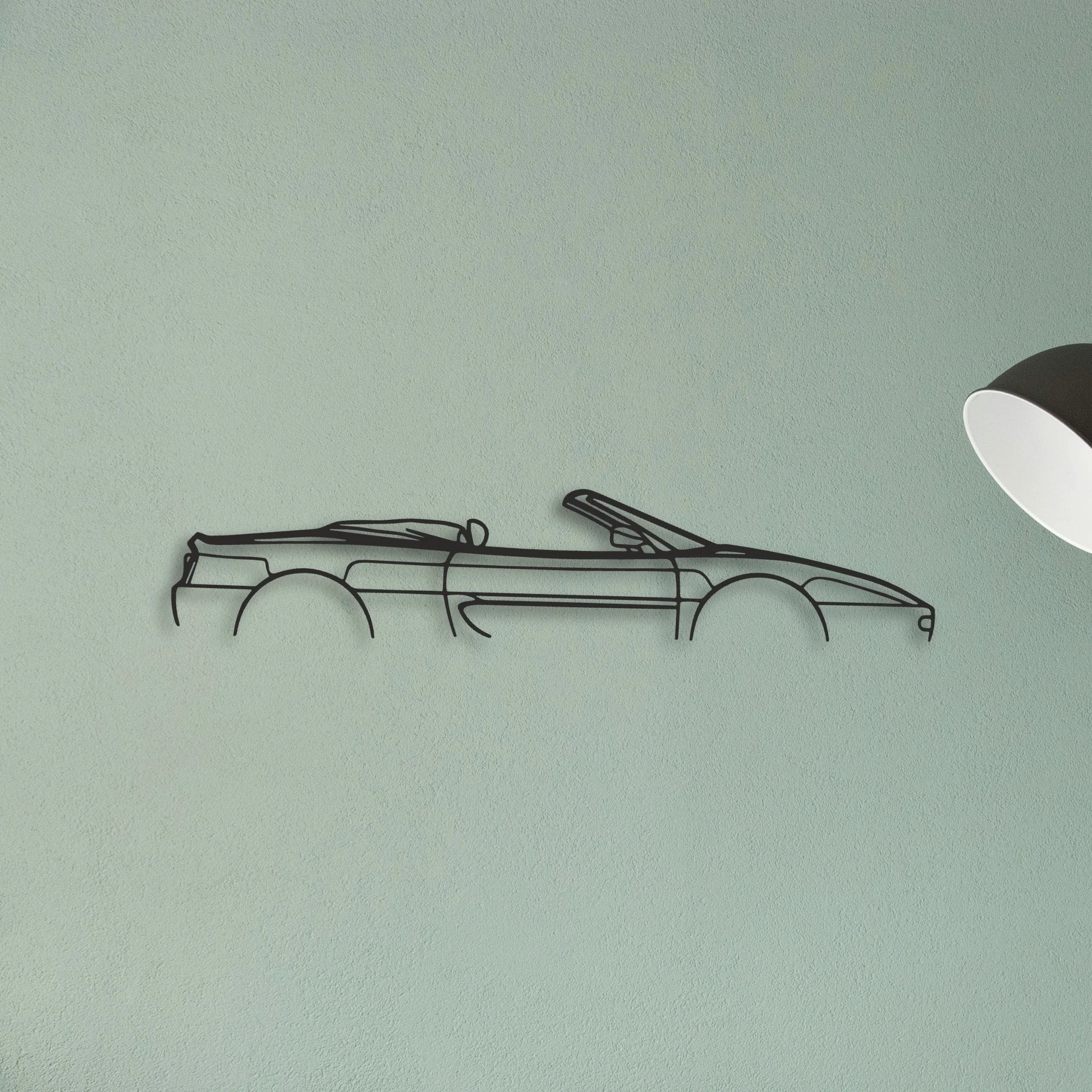 Ferrari F355 Spider Classic Silhouette Metal Wall Art - Tinvibe