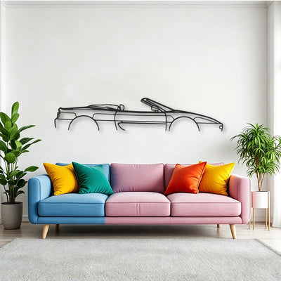 Ferrari F355 Spider Classic Silhouette Metal Wall Art - Tinvibe