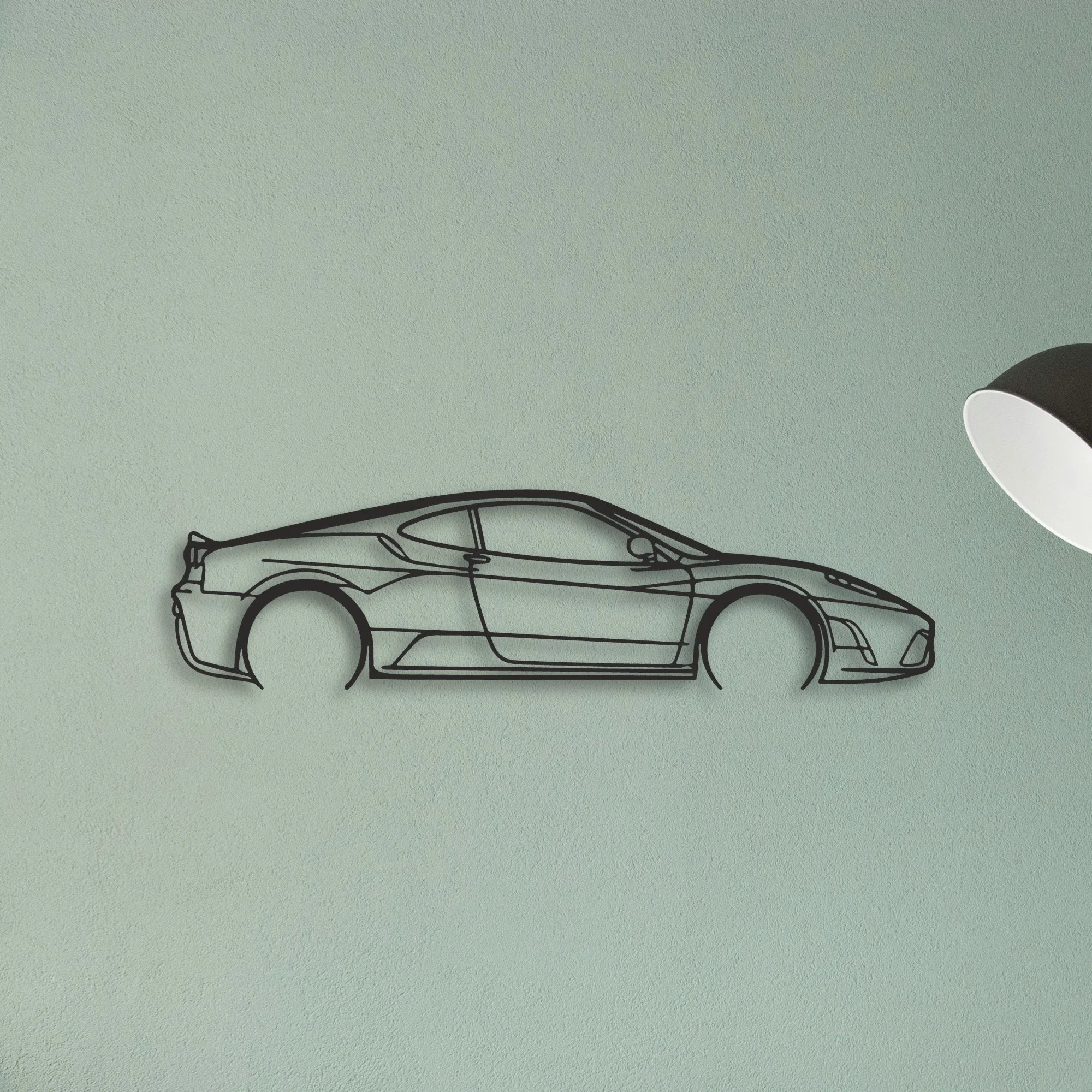 Ferrari F430 Scuderia Classic Silhouette Metal Wall Art - Tinvibe