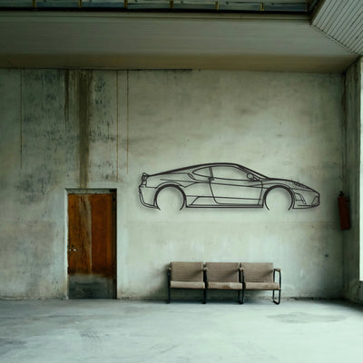 Ferrari F430 Scuderia Classic Silhouette Metal Wall Art - Tinvibe