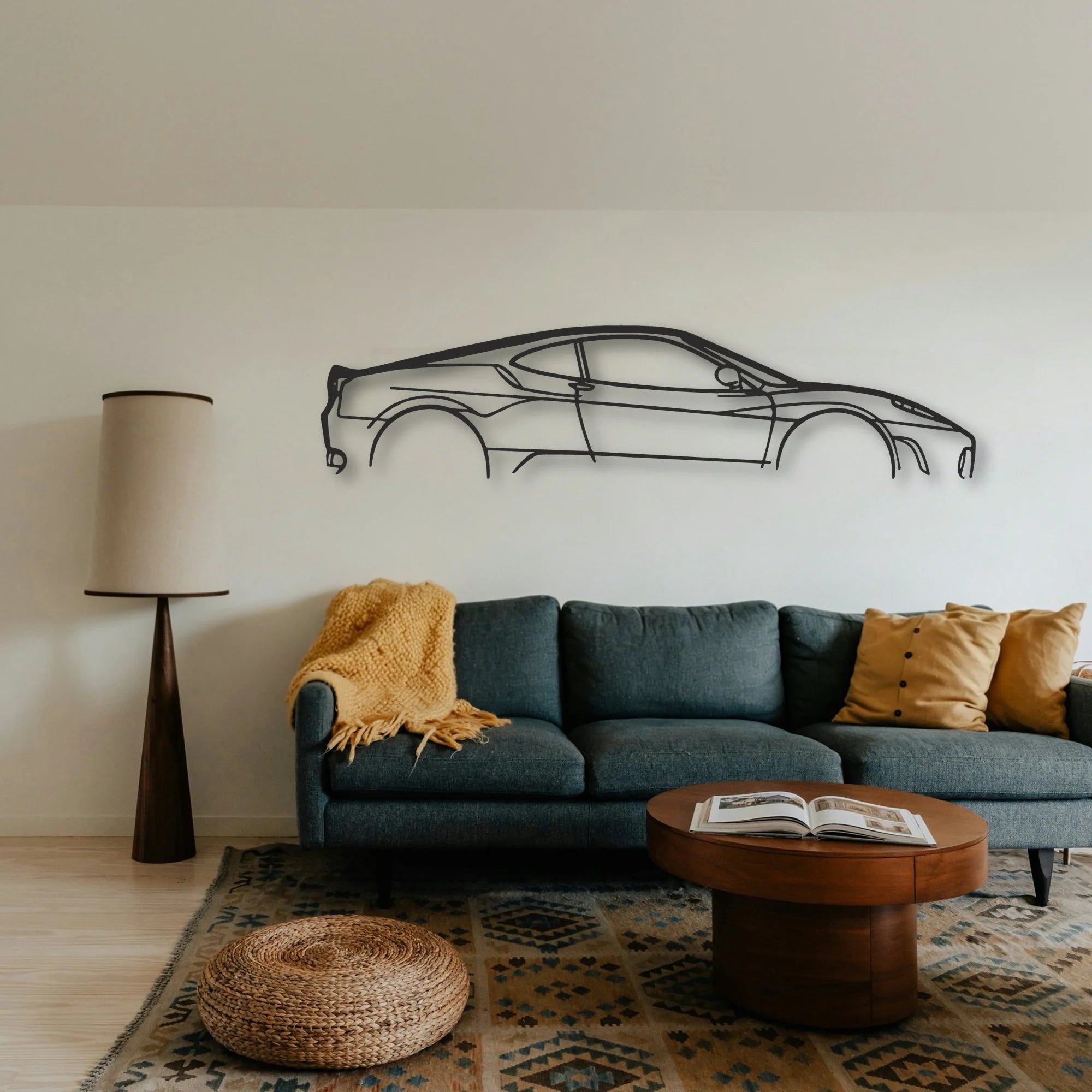 Ferrari F430 Classic Silhouette Metal Wall Art - Tinvibe