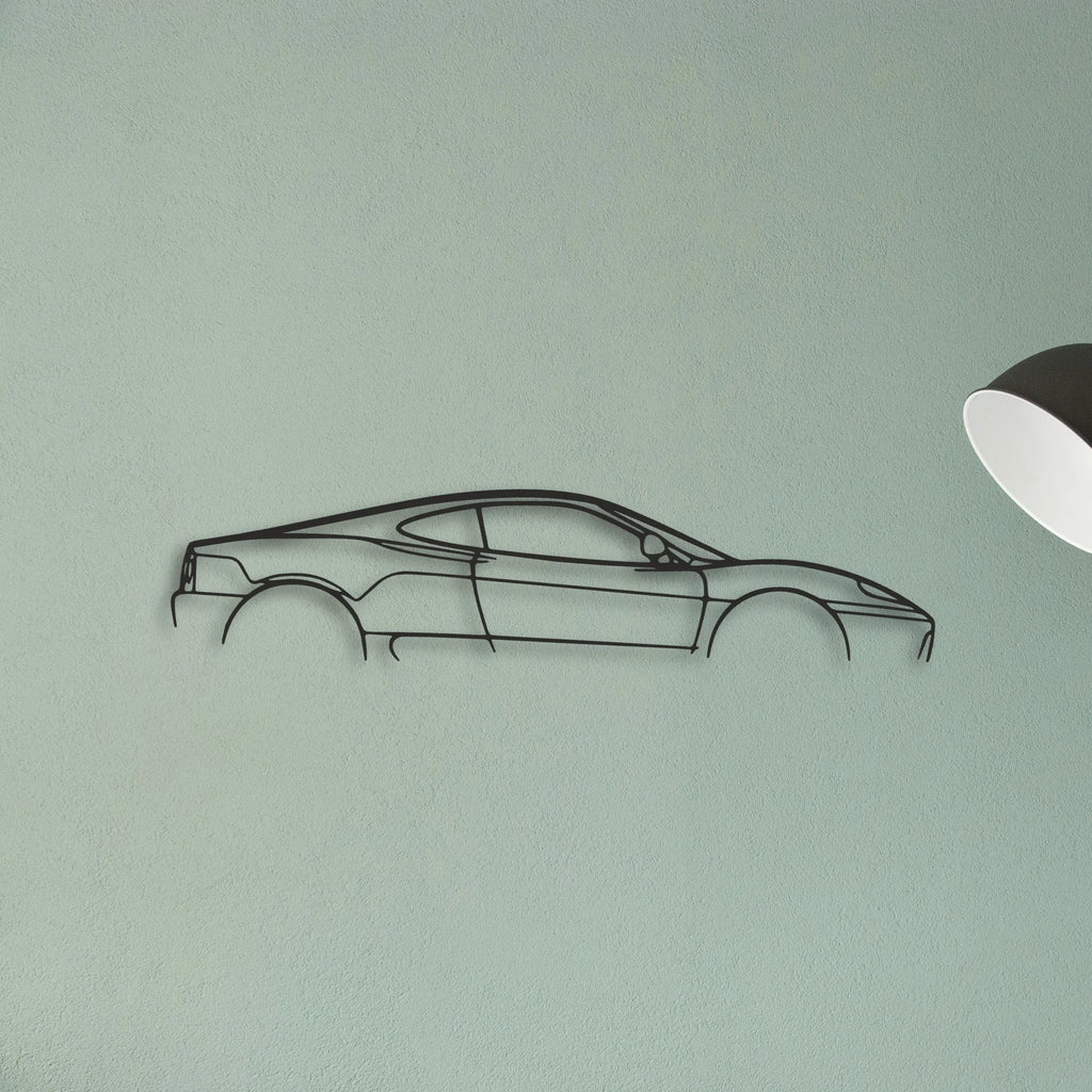 Ferrari 360 Modena Classic Silhouette Metal Wall Art - Tinvibe