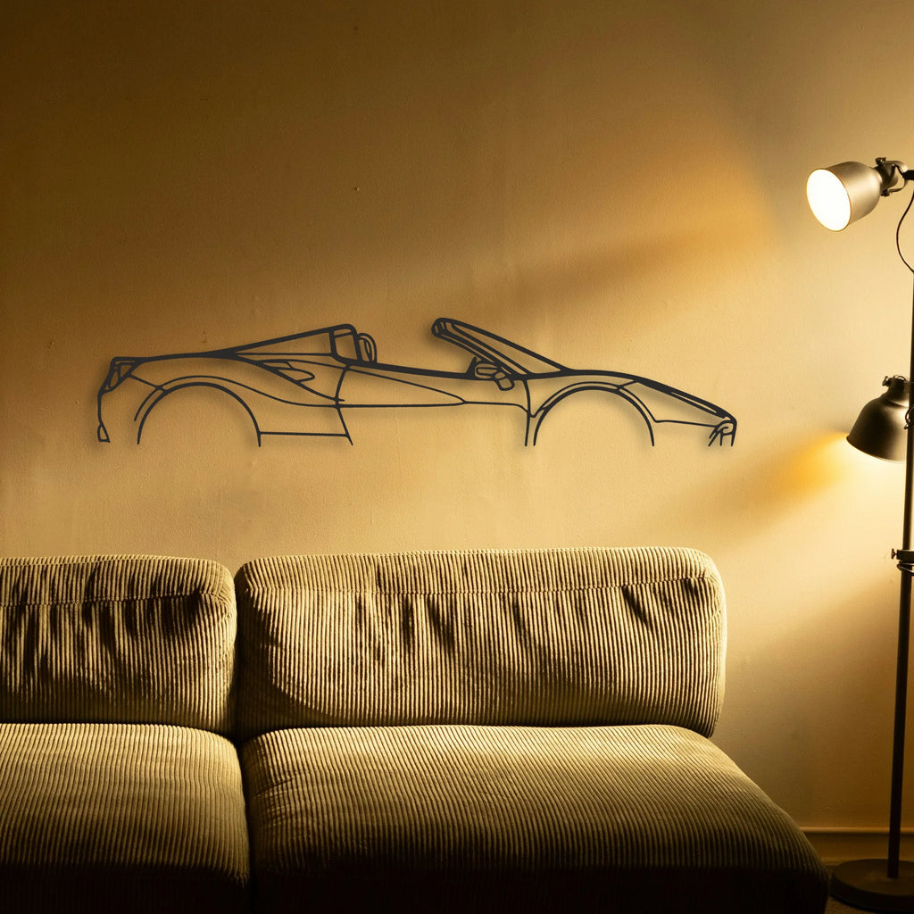 Ferrari 488 Spider Classic Silhouette Metal Wall Art - Tinvibe