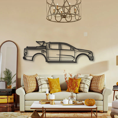 Ford F150 Classic Silhouette Metal Wall Art - Tinvibe