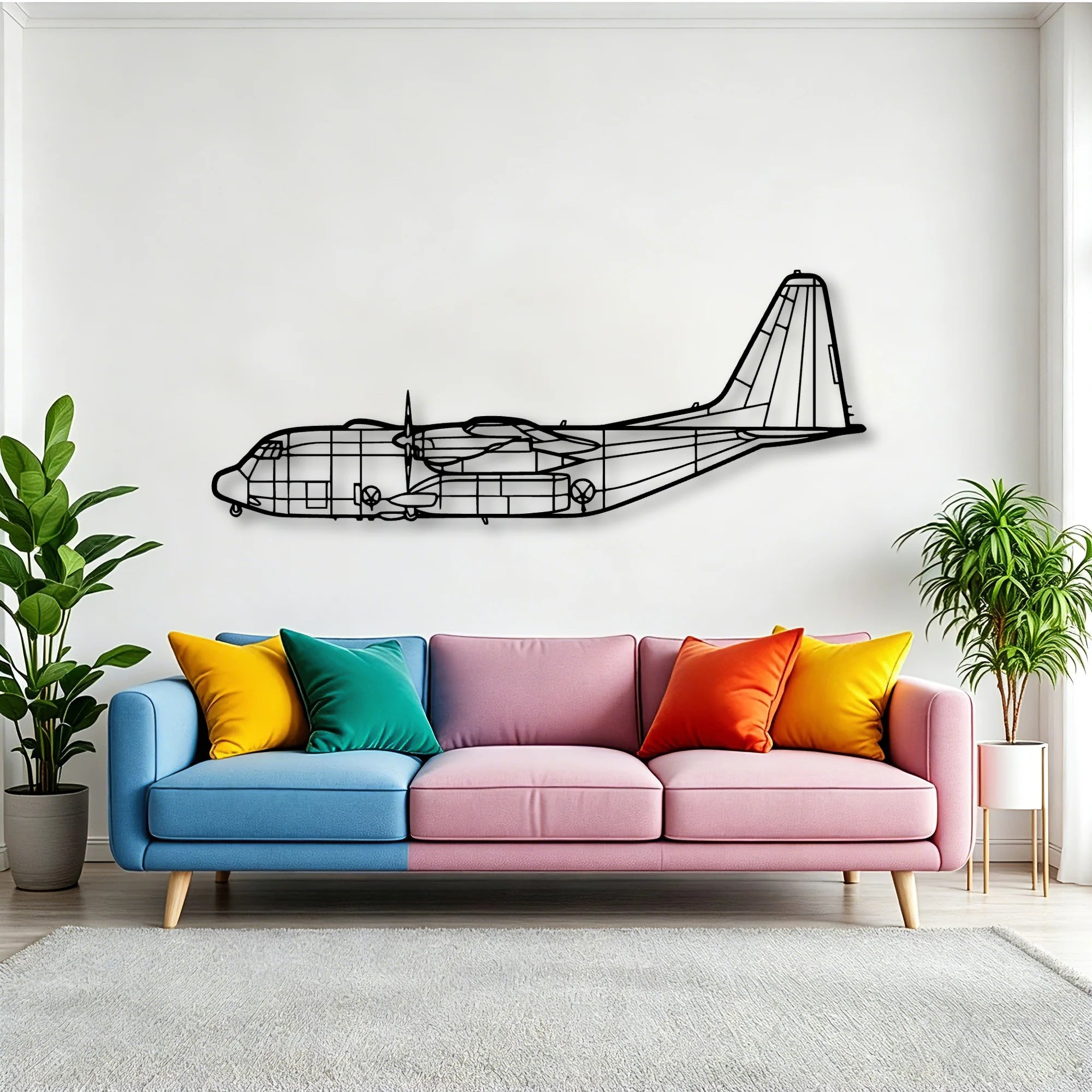G550 Classic Aircraft Silhouette Metal Wall Art - Tinvibe