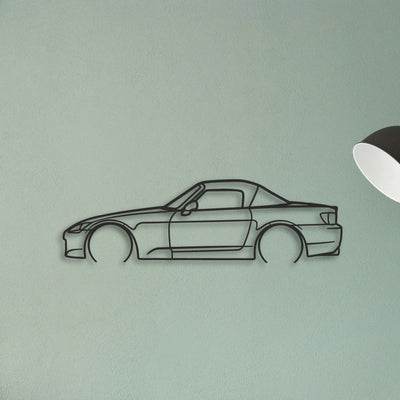 Honda S2000 Classic Silhouette Metal Wall Art - Tinvibe