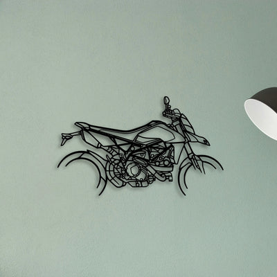 Hyper Motard 950 Rve Classic Motorcycle Silhouette Metal Wall Art - Tinvibe