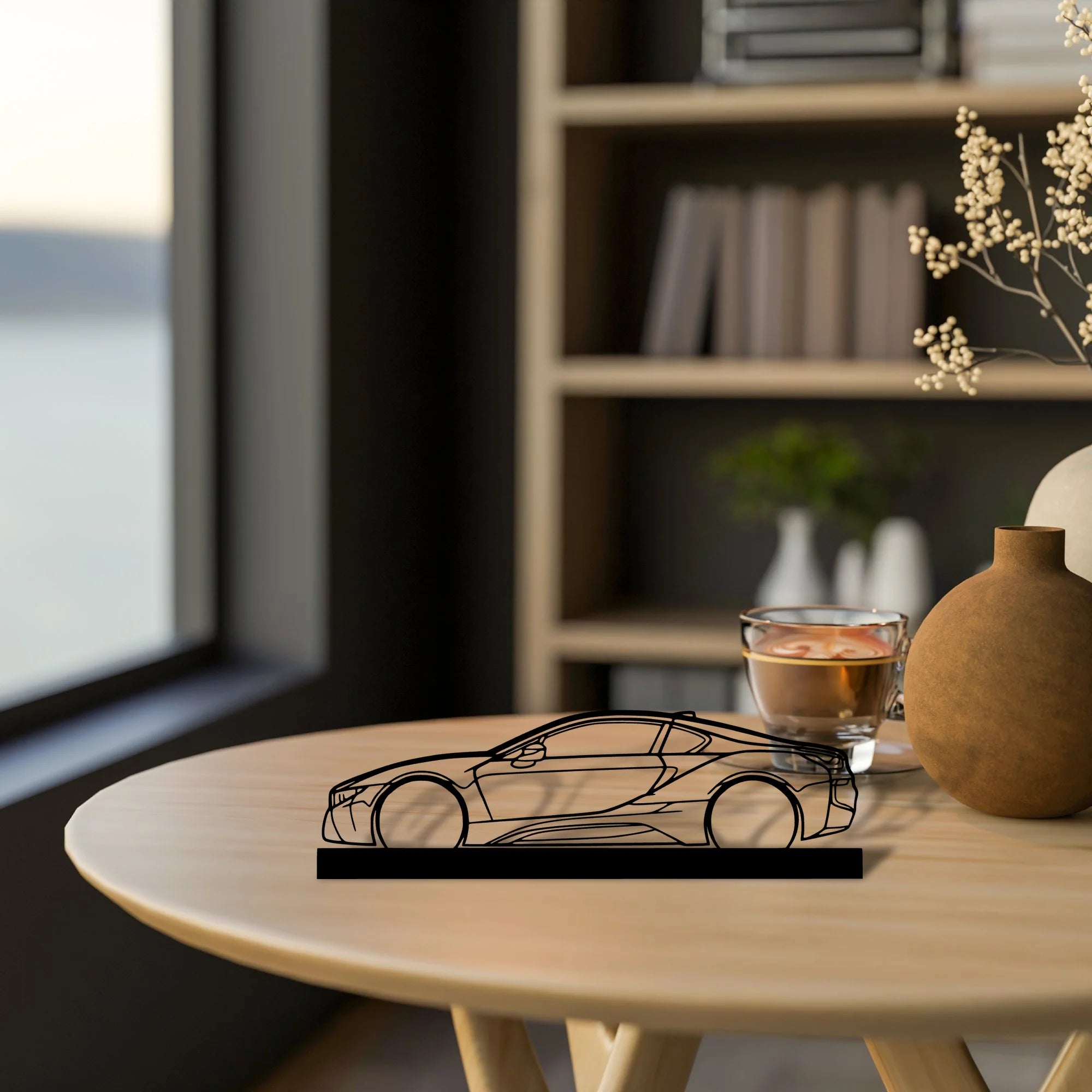 i8 Silhouette Metal Art Stand - Tinvibe