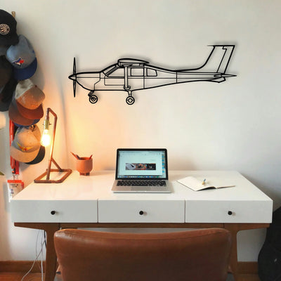 J500 Classic Aircraft Silhouette Metal Wall Art - Tinvibe