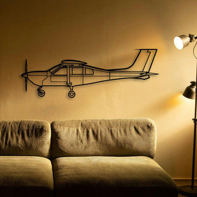 J500 Classic Aircraft Silhouette Metal Wall Art - Tinvibe