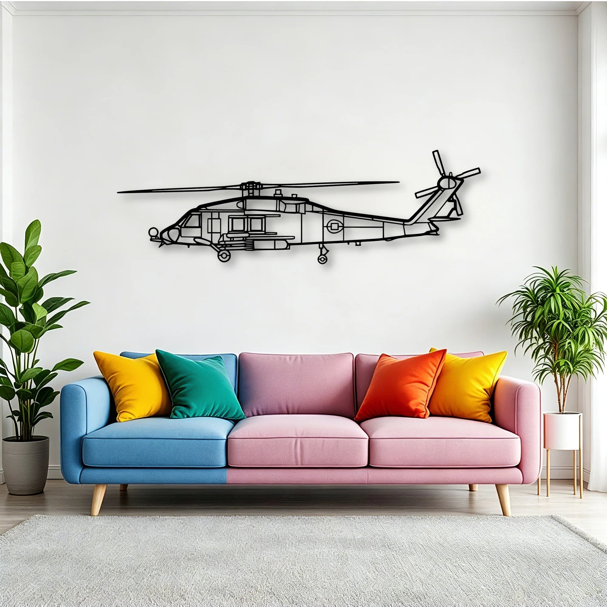 JA37 C Viggen Fighter Classic Aircraft Silhouette Metal Wall Art - Tinvibe